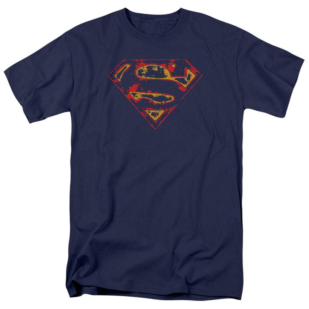 DC Comics - Superman - Super Distressed - Adult Unisex T-Shirt - Blue