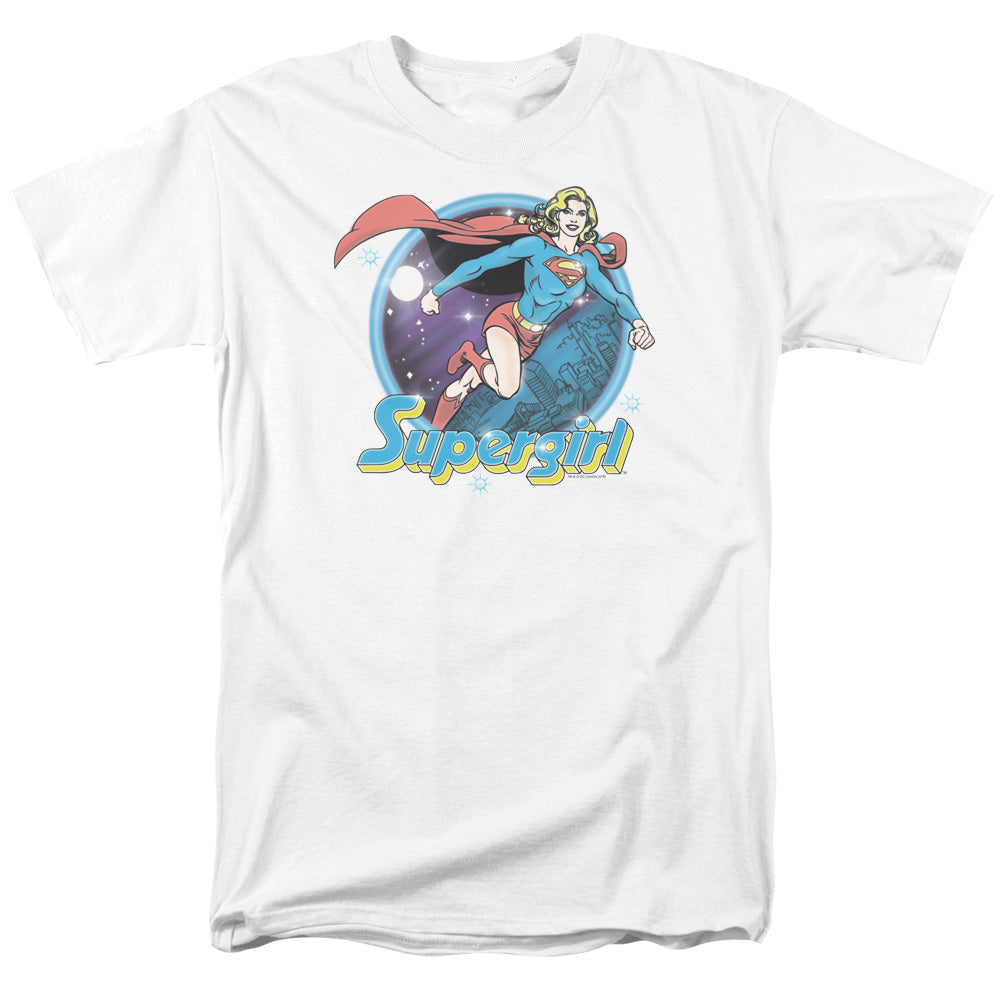 DC Comics - Superman - Supergirl Airbrush - Adult Unisex T-Shirt - White