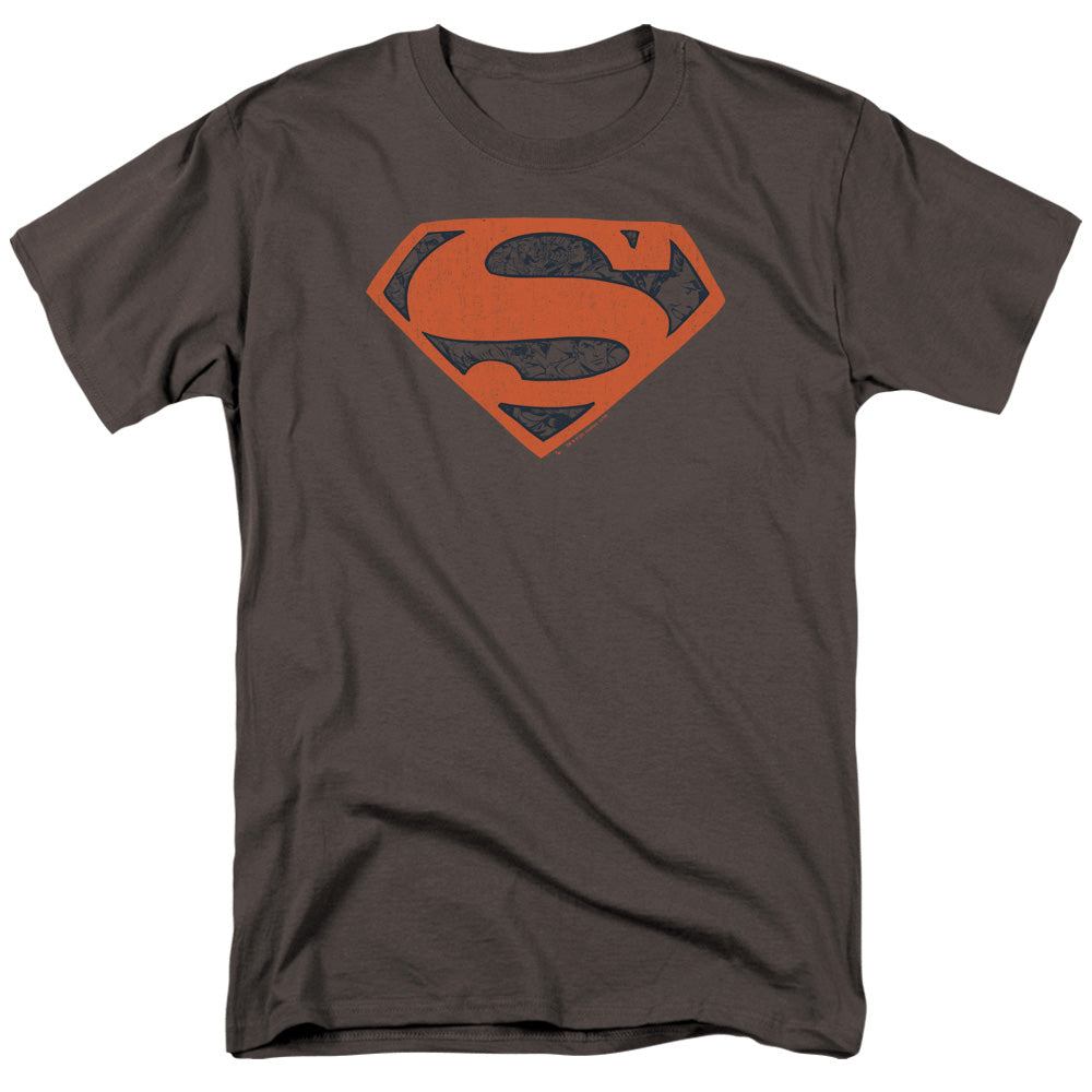 DC Comics - Superman - Vintage Shield Collage - Adult Unisex T-Shirt - Gray