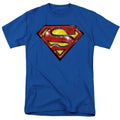 DC Comics - Superman - Superman Airbrush Logo - Adult Unisex T-Shirt - Blue