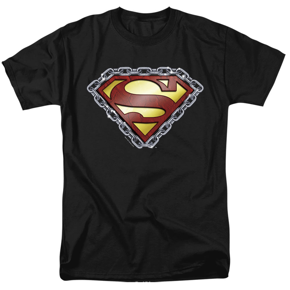 DC Comics - Superman - Chained Shield - Adult Unisex T-Shirt - Black