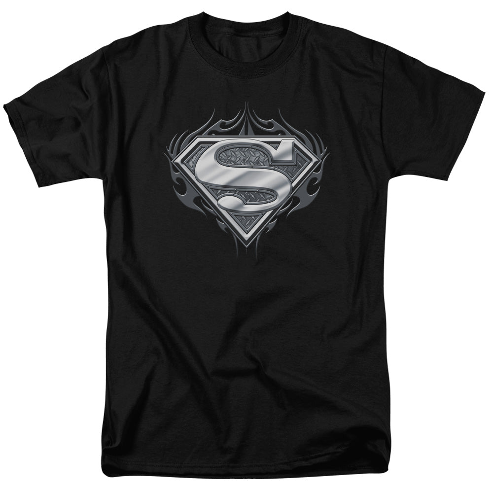 DC Comics - Superman - Biker Metal - Adult Unisex Short Sleeve T-Shirt - Black