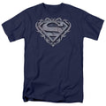 DC Comics - Superman - Tribal Steel Shield - Adult Unisex T-Shirt - Blue