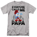 The Smurfs - Call Me Papa Smurf - Adult Unisex Short Sleeve T-Shirt - Gray