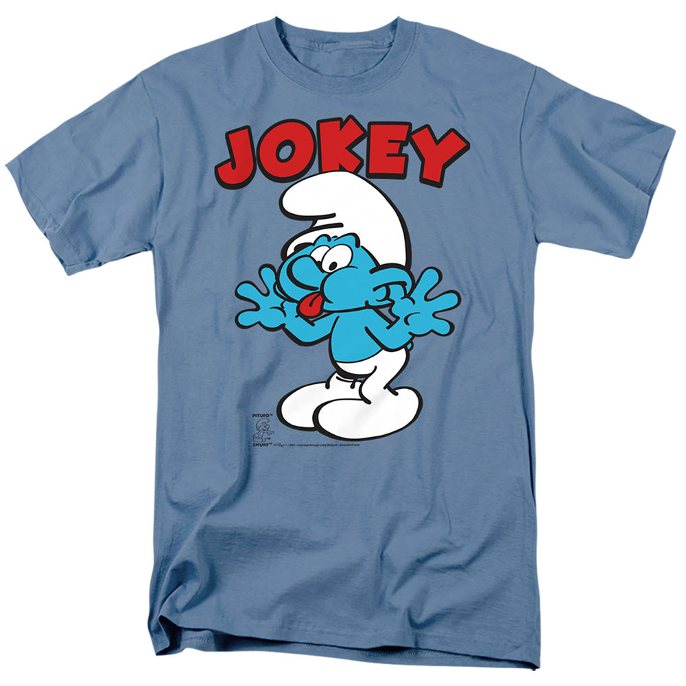 The Smurfs - Jokey - Adult Unisex Short Sleeve T-Shirt - Blue