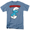 The Smurfs - Grouchy - Adult Unisex Short Sleeve T-Shirt - Blue