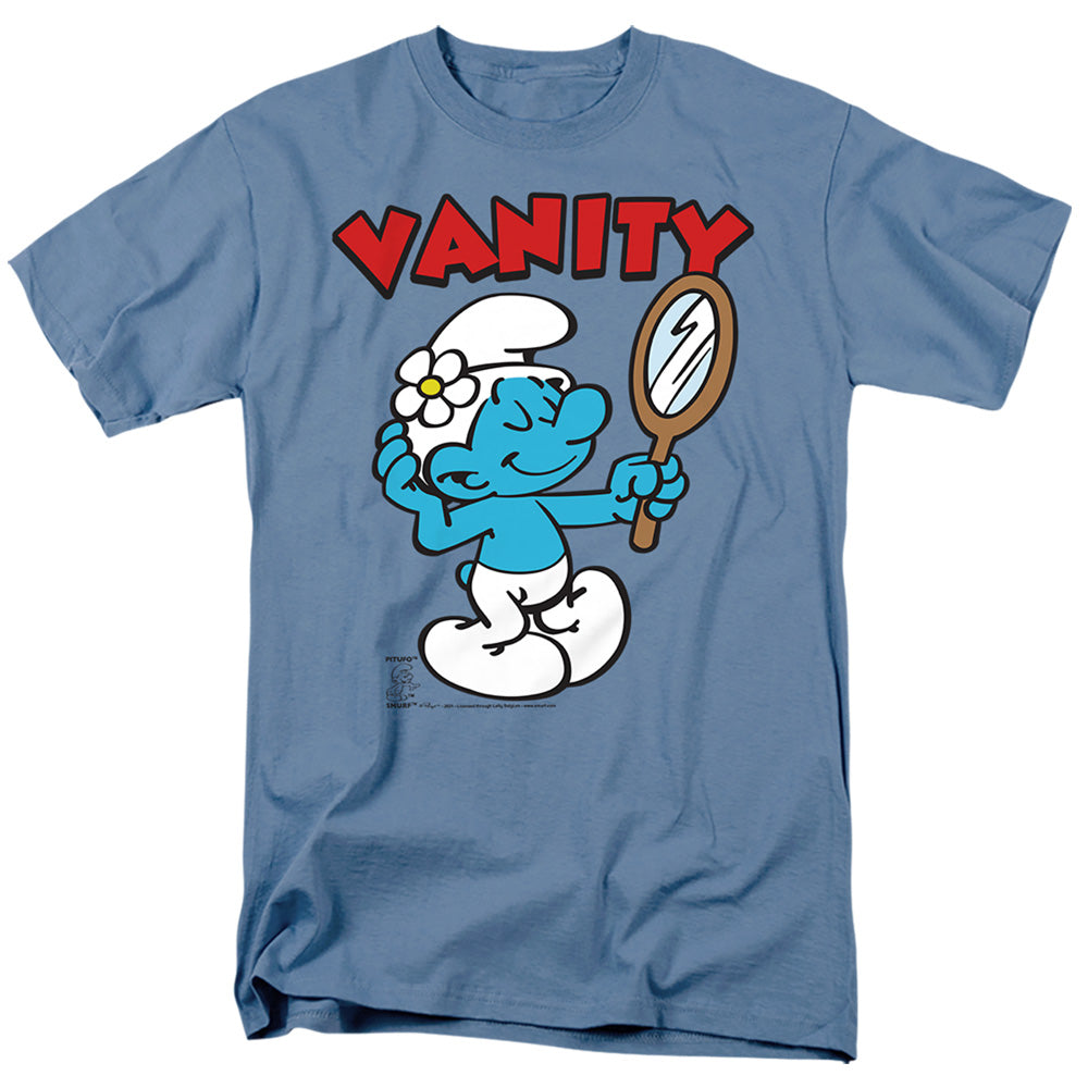 The Smurfs - Vanity - Adult Unisex Short Sleeve T-Shirt - Blue