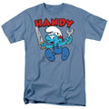 The Smurfs - Handy - Adult Unisex Short Sleeve T-Shirt - Blue
