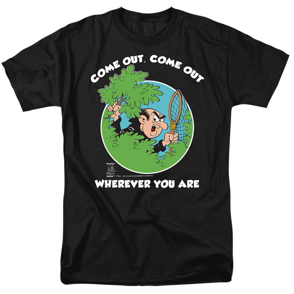 The Smurfs - Gargamel - Adult Unisex Short Sleeve T-Shirt - Black