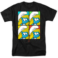 The Smurfs - Tiles - Adult Unisex Short Sleeve T-Shirt - Black