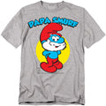 The Smurfs - Papa Smurf - Adult Unisex Short Sleeve T-Shirt - Gray