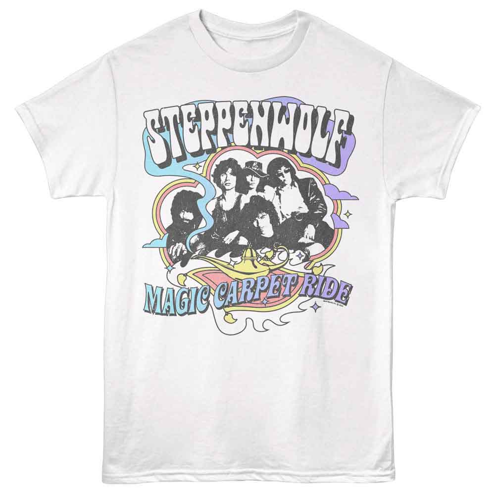 Steppenwolf - Magic Carpet - White - Front Print Solid Adult Unisex Short Sleeve T-Shirt