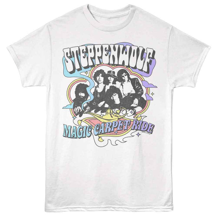 Steppenwolf - Magic Carpet - White - Front Print Solid Adult Unisex Short Sleeve T-Shirt
