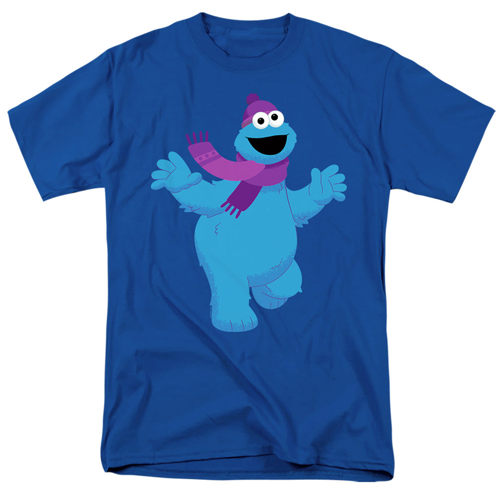 Sesame Street Furry Friends Forever! Cookie Monster Adult Unisex T-Shirt Blue