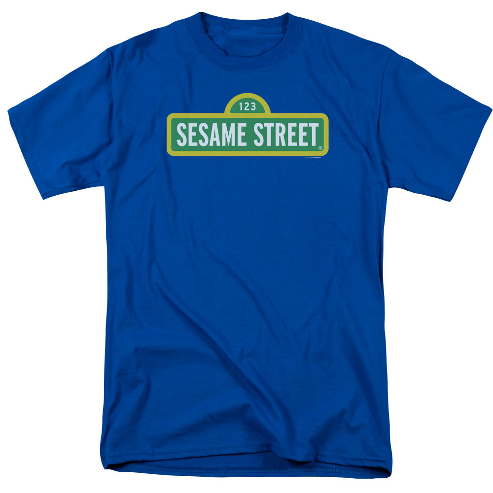 Sesame Street - Logo - Adult Unisex Short Sleeve T-Shirt - Blue