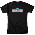 Sesame Street - Alt Logo - Adult Unisex Short Sleeve T-Shirt - Black
