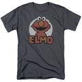 Sesame Street - Elmo Name - Adult Unisex Short Sleeve T-Shirt - Gray