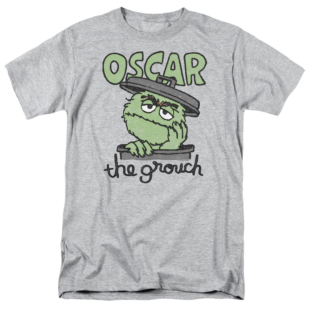 Sesame Street - Canned Grouch - Adult Unisex Short Sleeve T-Shirt - Gray