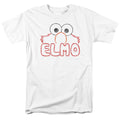 Sesame Street - Elmo Letters - Adult Unisex Short Sleeve T-Shirt - White