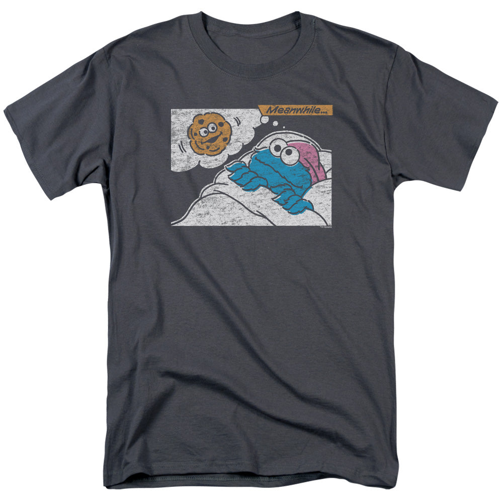 Sesame Street - Meanwhile - Adult Unisex Short Sleeve T-Shirt - Gray