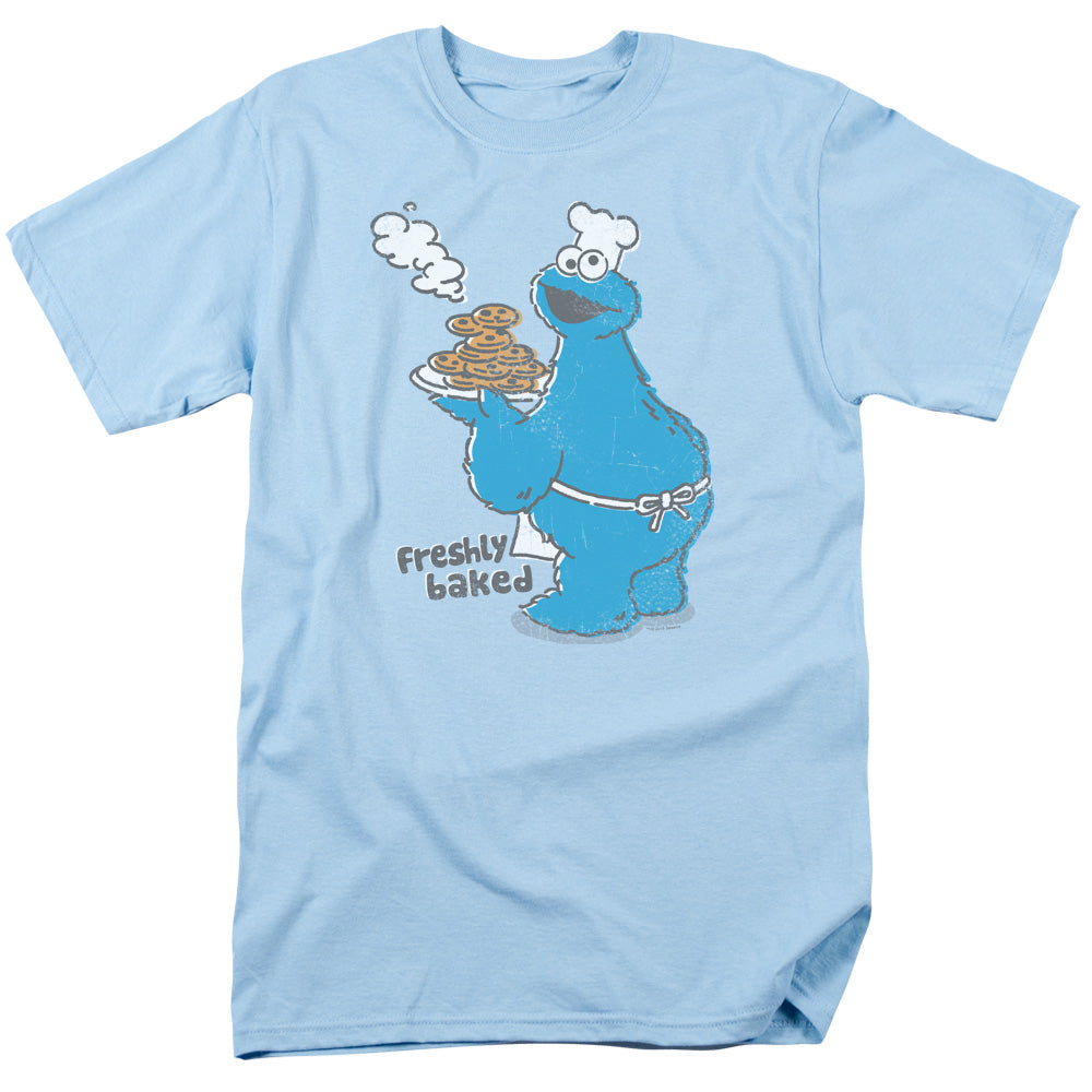Sesame Street - Freshly Baked - Adult Unisex Short Sleeve T-Shirt - Blue