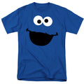Sesame Street - Cookie Monster Face - Adult Unisex Short Sleeve T-Shirt - Blue