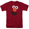 Sesame Street - Elmo Face - Adult Unisex Short Sleeve T-Shirt - Red