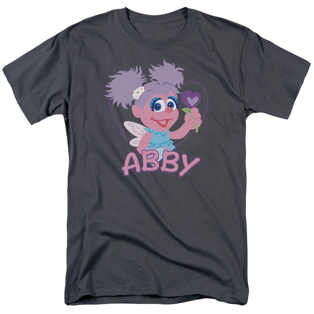 Sesame Street - Flat Abby - Adult Unisex Short Sleeve T-Shirt - Gray