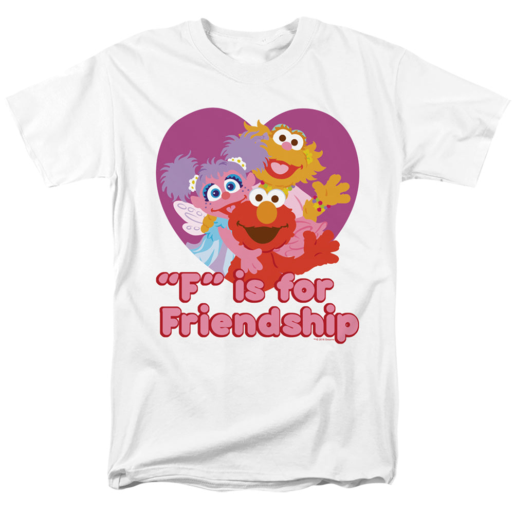 Sesame Street - Friendship - Adult Unisex Short Sleeve T-Shirt - White