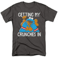 Sesame Street - Cookie Monster My Crunches - Adult Unisex T-Shirt - Gray