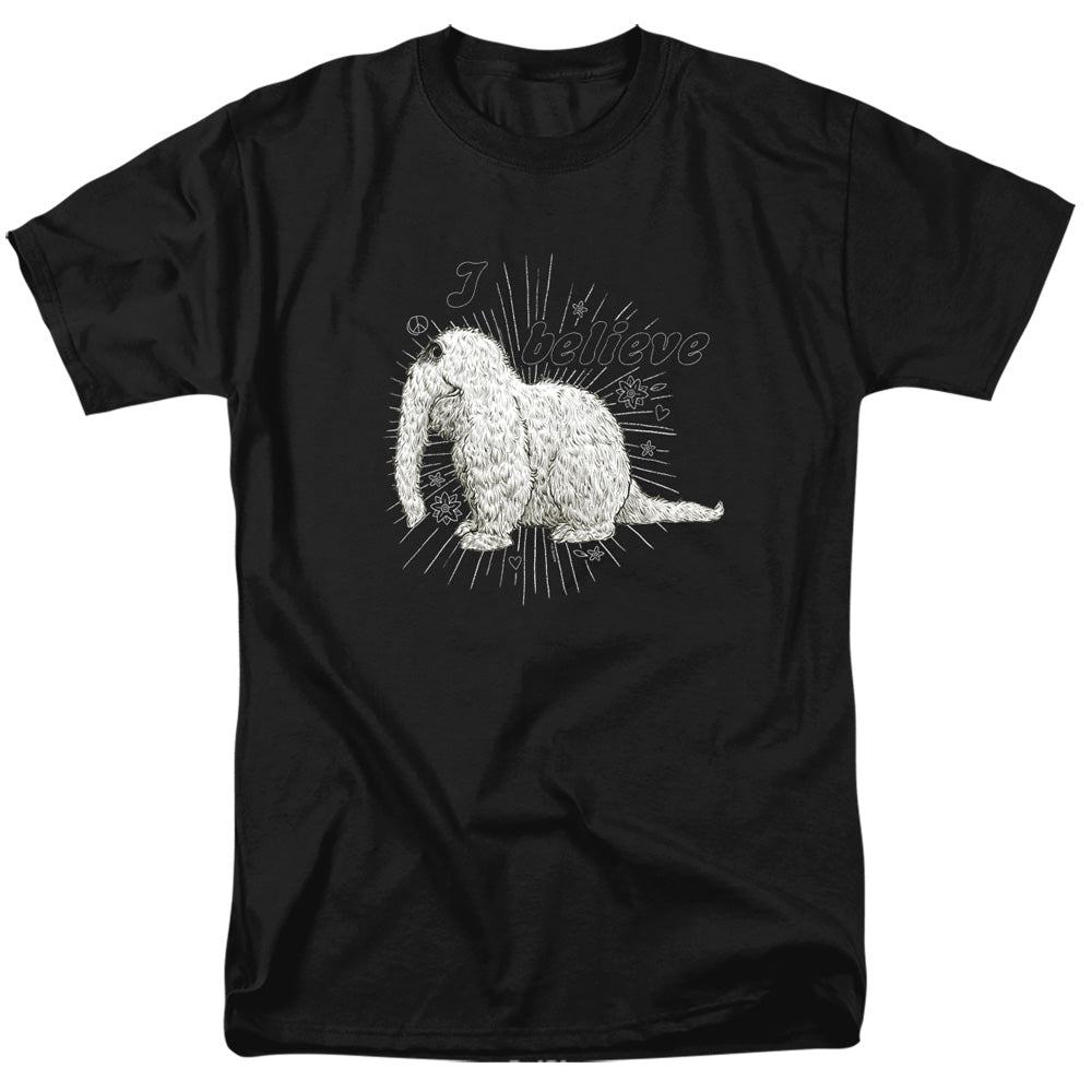 Sesame Street - Snuffleupagus I Believe - Adult Unisex T-Shirt - Black