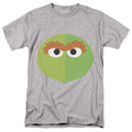 Sesame Street - The Grouch Grimace - Adult Unisex Short Sleeve T-Shirt - Gray