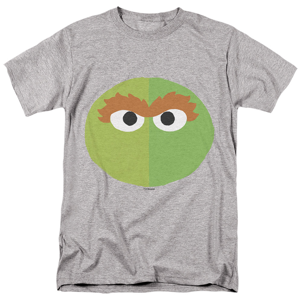 Sesame Street - The Grouch Grimace - Adult Unisex Short Sleeve T-Shirt - Gray