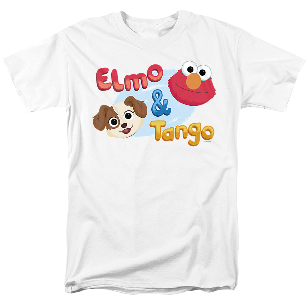 Sesame Street - Elmo & Tango - Adult Unisex Short Sleeve T-Shirt - White