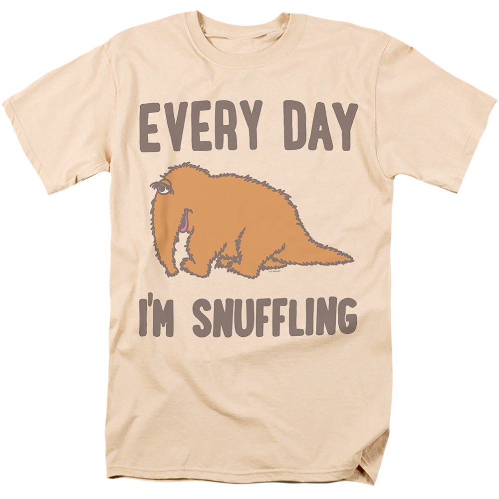 Sesame Street - The Snuffle Shuffle - Adult Unisex Short Sleeve T-Shirt - Gray