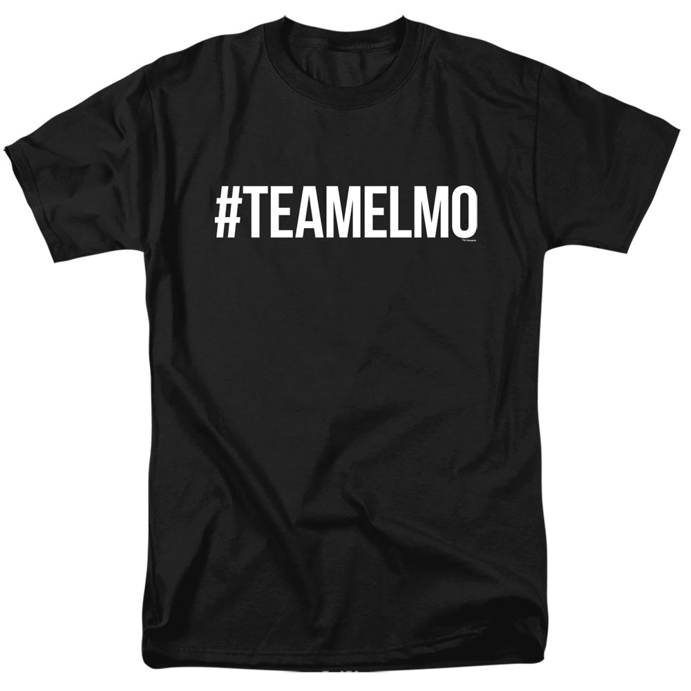 Sesame Street - Team Elmo - Adult Unisex Short Sleeve T-Shirt - Black