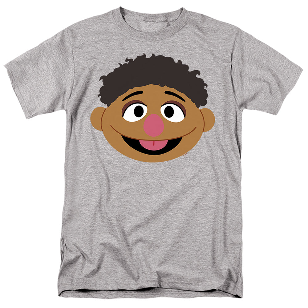 Sesame Street - Tamir Face - Adult Unisex Short Sleeve T-Shirt - Gray