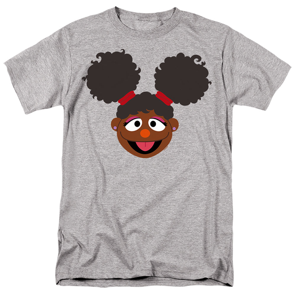 Sesame Street - Gabrielle Face - Adult Unisex Short Sleeve T-Shirt - Gray