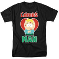 South Park - Valentine's Day Butters Ladies Man - Adult Unisex T-Shirt - Black