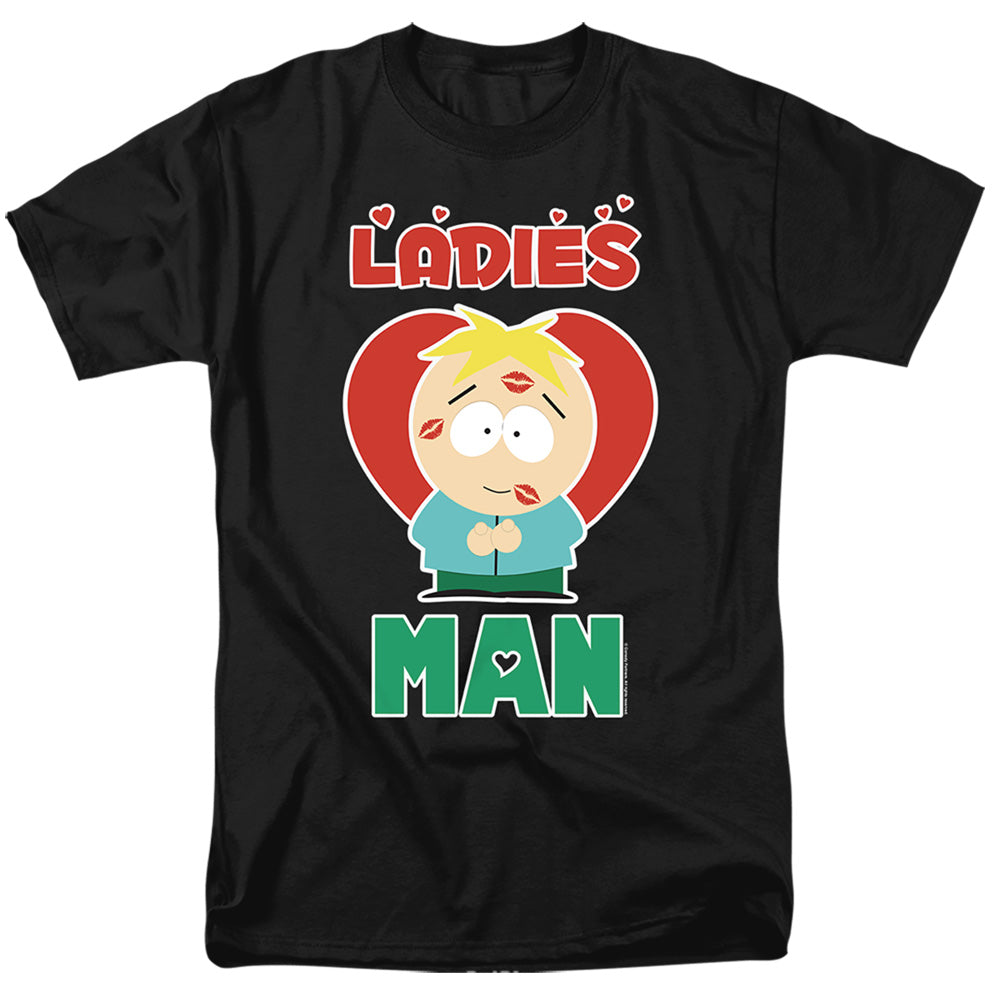 South Park - Valentine's Day Butters Ladies Man - Adult Unisex T-Shirt - Black