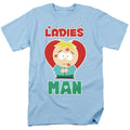 South Park - Valentine's Day Butters Ladies Man - Adult Unisex T-Shirt - Blue