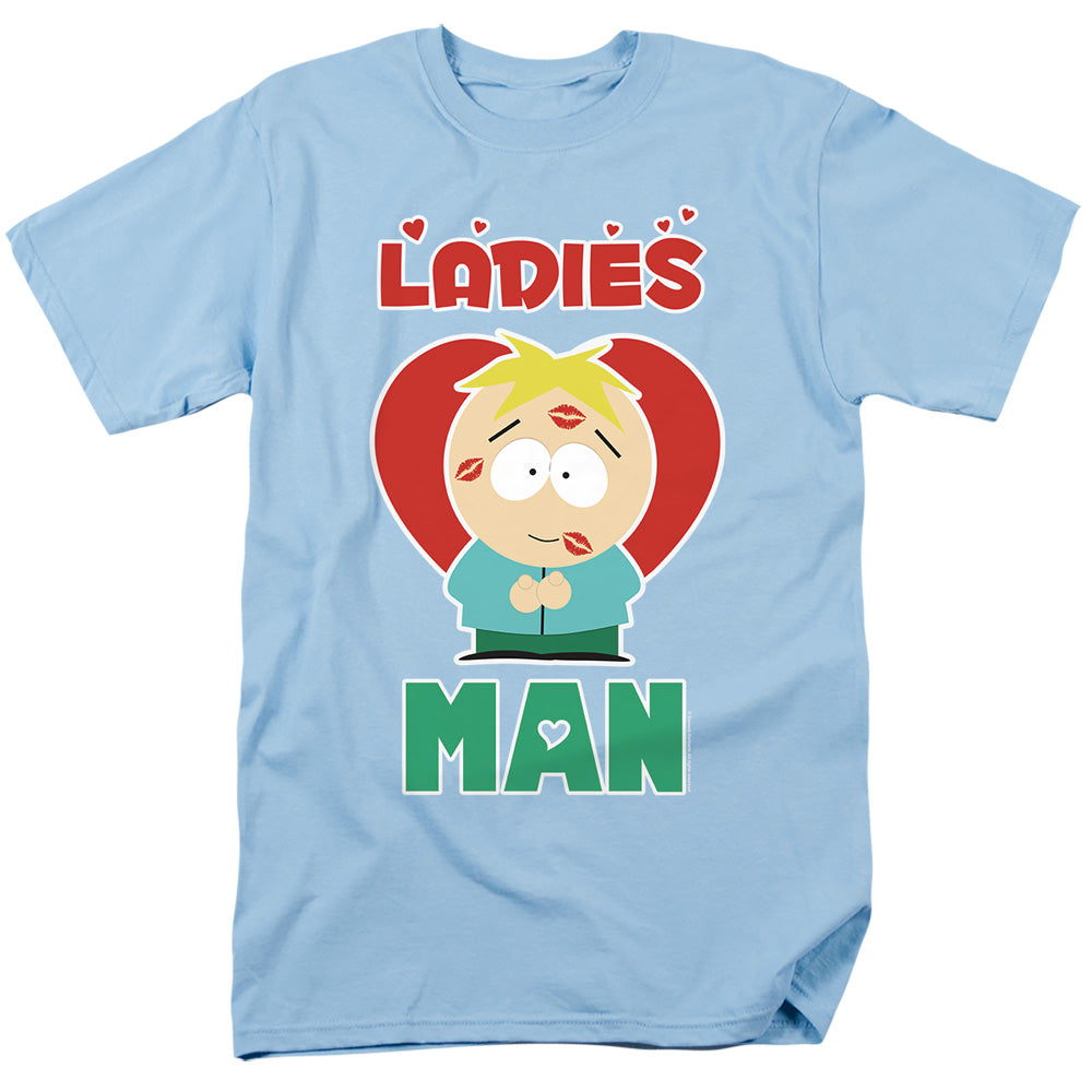 South Park - Valentine's Day Butters Ladies Man - Adult Unisex T-Shirt - Blue