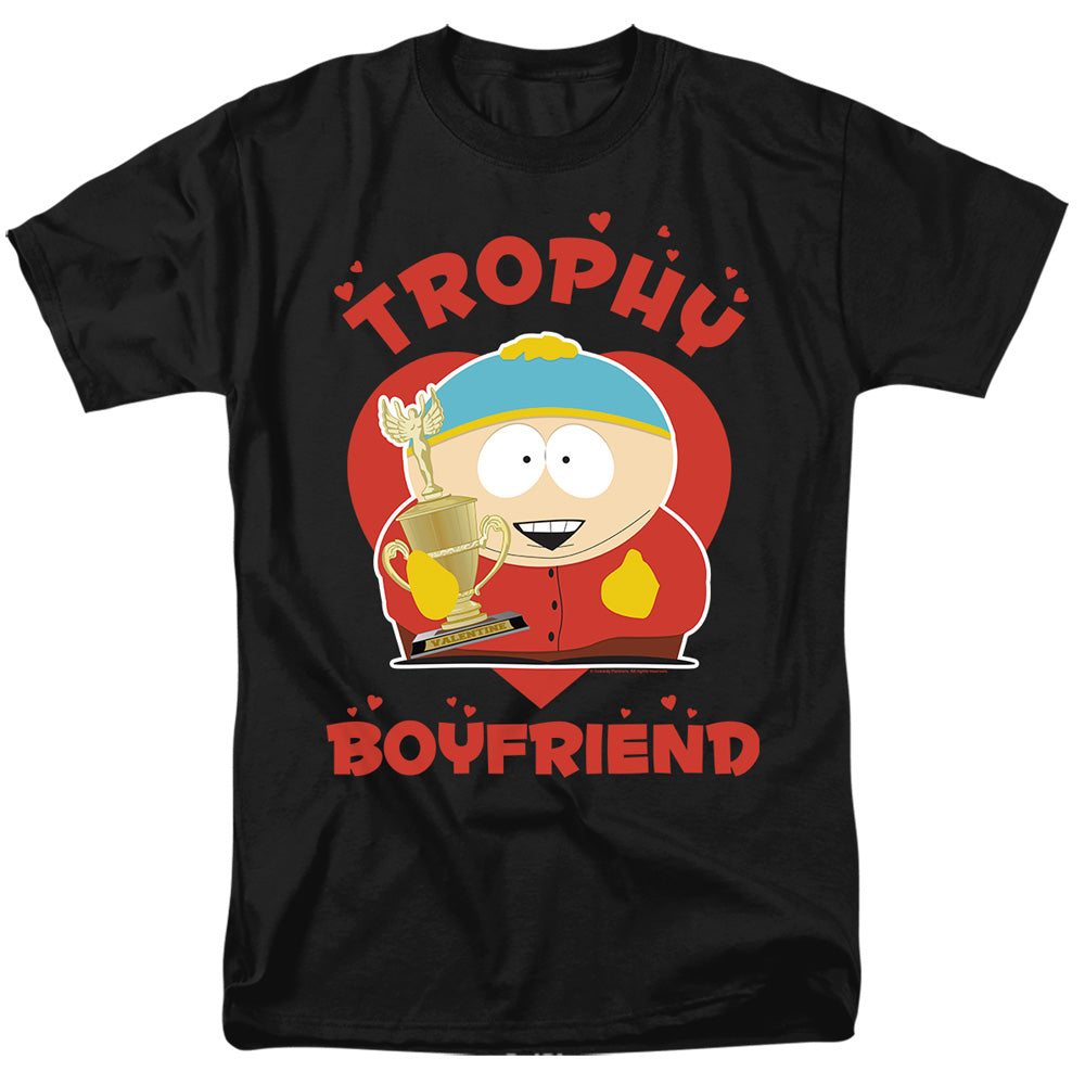 South Park Valentine's Day Cartman Trophy Boyfriend Adult Unisex T-Shirt Black