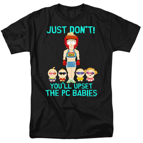 South Park - PC Babies - Adult Unisex Short Sleeve T-Shirt - Black