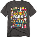 South Park - Full Cast - Adult Unisex Short Sleeve T-Shirt - Gray