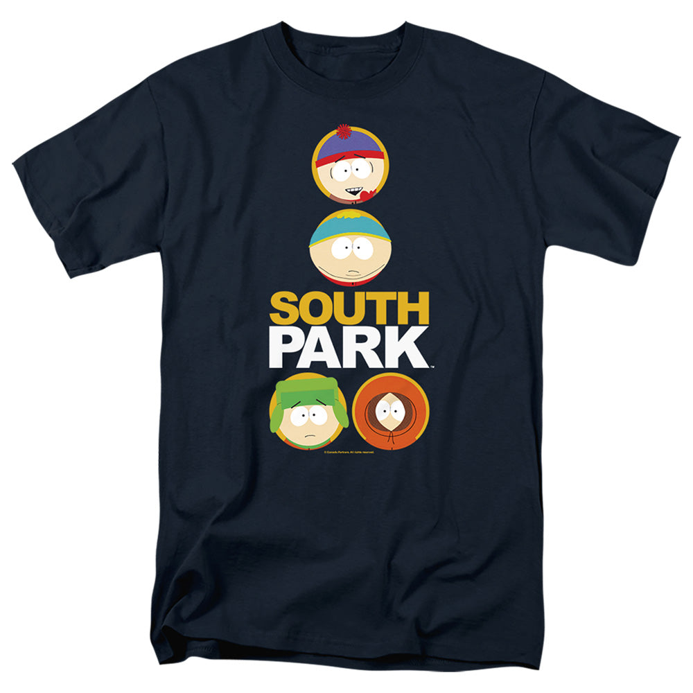 South Park - Solid Circles - Adult Unisex Short Sleeve T-Shirt - Blue