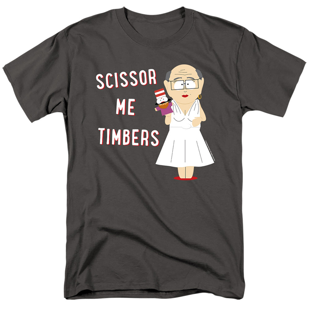 South Park - Scissor Me Timbers - Adult Unisex Short Sleeve T-Shirt - Gray