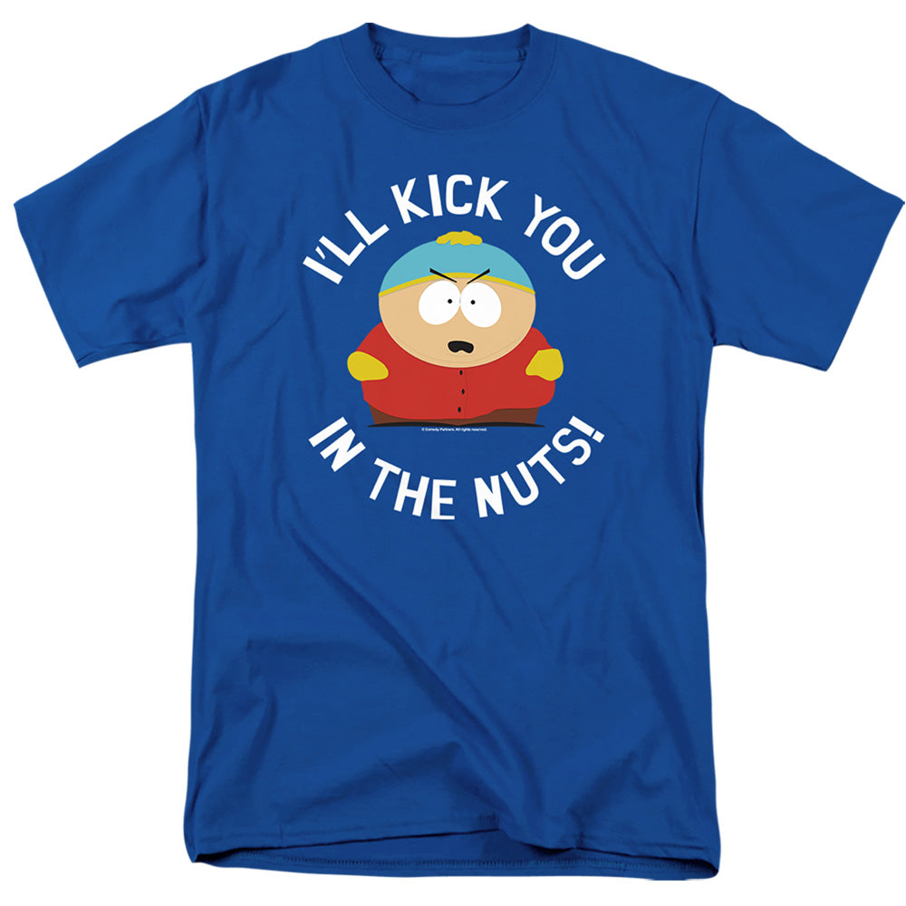 South Park - Kick You In The Nuts - Adult Unisex Short Sleeve T-Shirt - Blue
