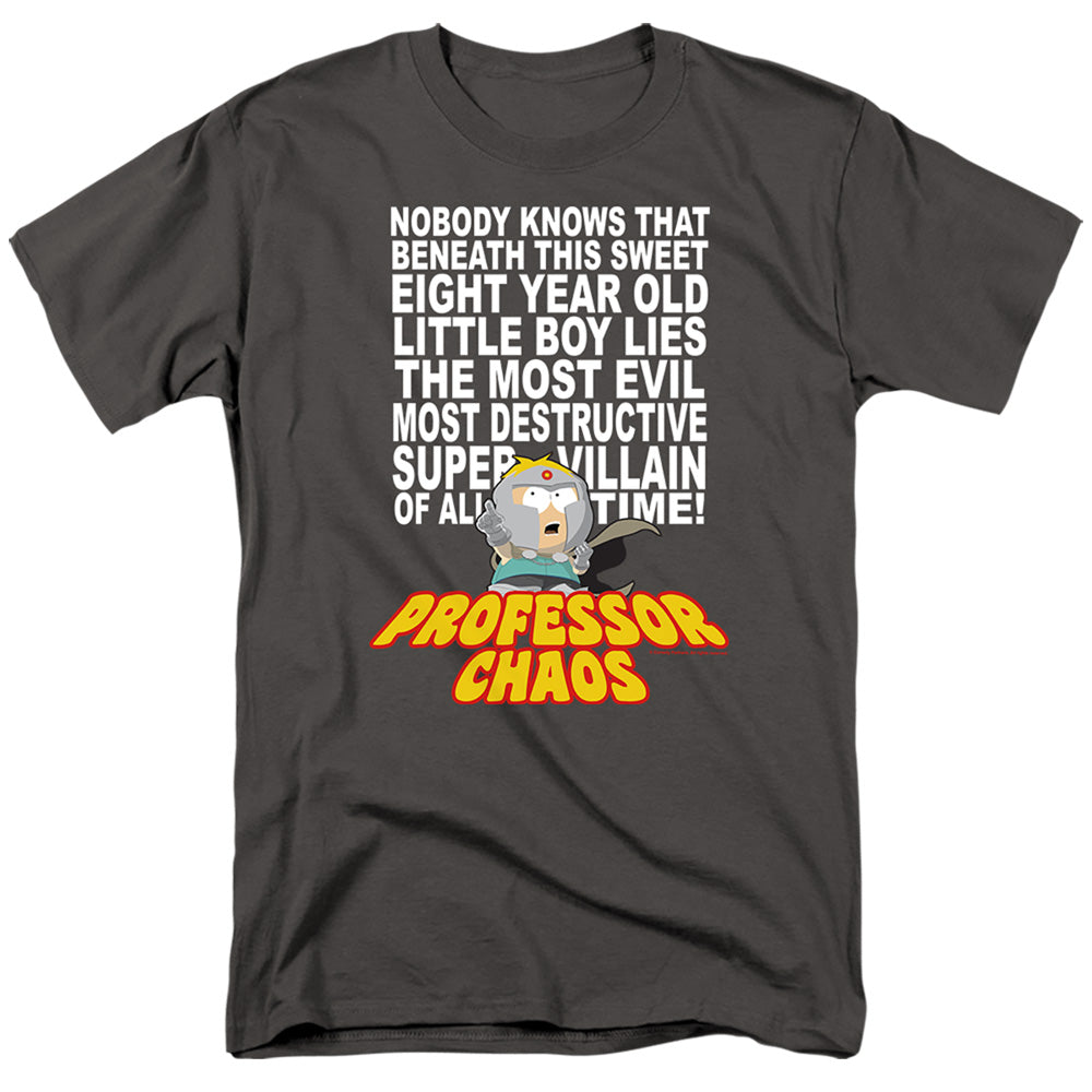 South Park - Professor Chaos - Adult Unisex Short Sleeve T-Shirt - Gray
