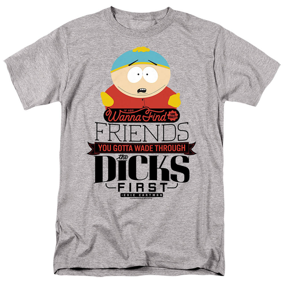 South Park - Wade Through Dicks - Adult Unisex Short Sleeve T-Shirt - Gray
